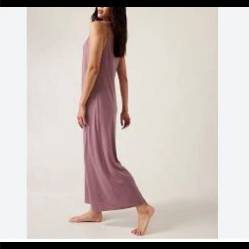 Athleta wide leg jumpsuit nwot mauve casual classic winter $98 - Picture 2 of 8
